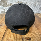 Gucci Black Monogram Hat Sz XL