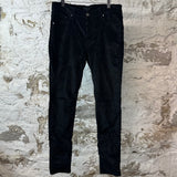 Amiri Plain Black Velour Jeans Sz 34