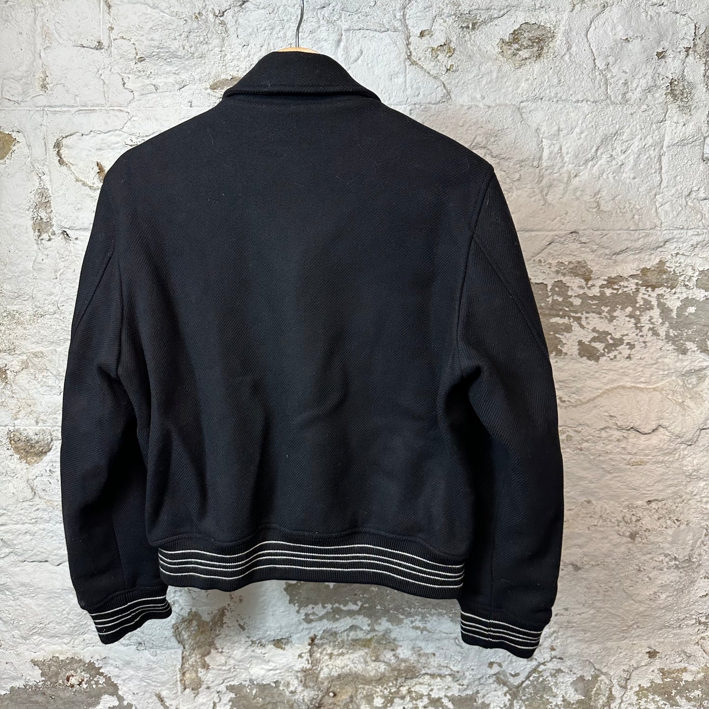 Amiri White Bones Black Varsity Jacket Sz XL (Womens)