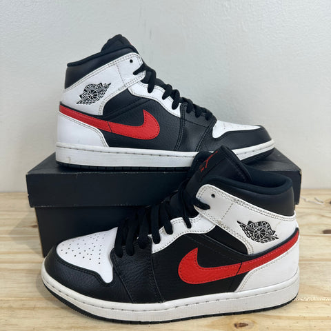 Air Jordan 1 Mid Chile Red White Sz 8