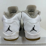 Air Jordan 5 White Metallic Sz 7Y