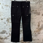 Amiri Cargo Kick Flare Black Denim Sz 34