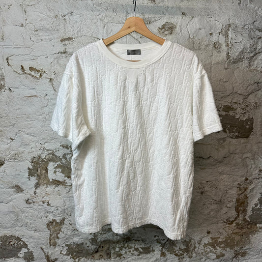 Dior White Towel Monogram T-shirt Sz M
