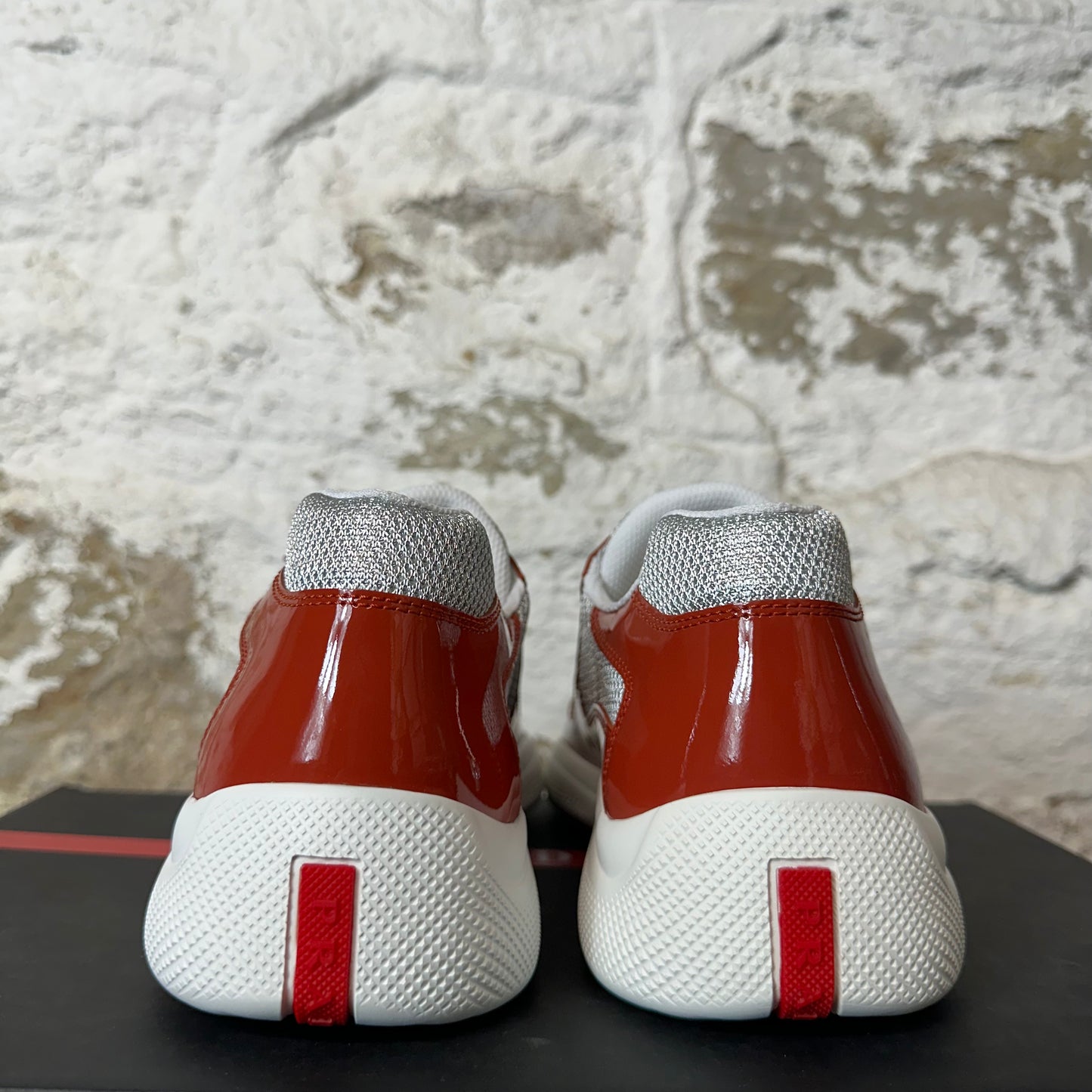 Prada Americas Cup Rame Patent Sneaker Sz 7 DS