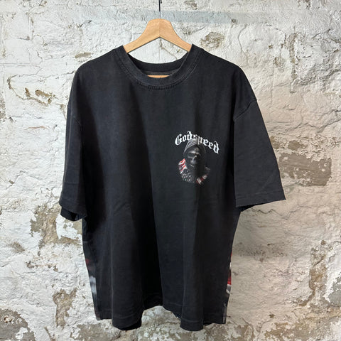 Godspeed Skull Flag T-shirt Black Sz L