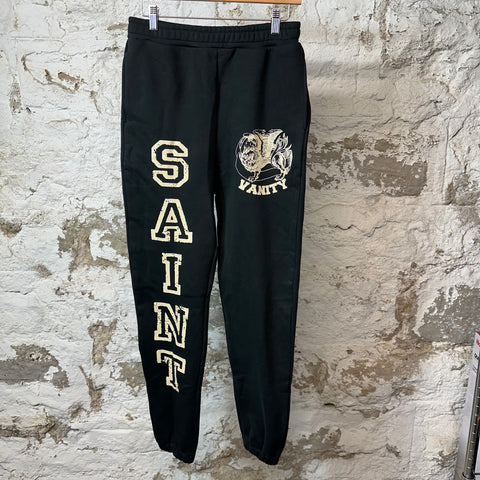 Saint Vanity Cream Spell Black Sweatpants