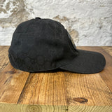 Gucci Circle Logo Black Monogram Hat Sz XL