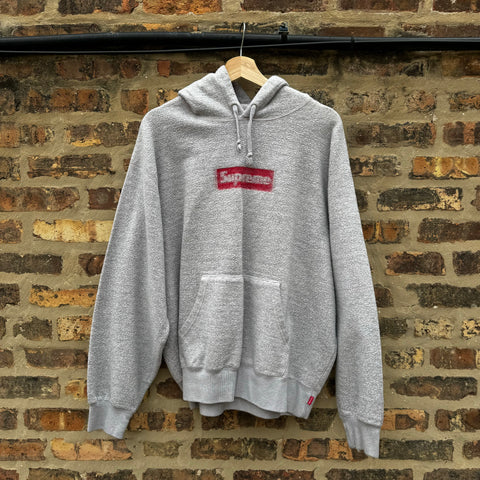 Supreme Inside Out Box Logo Grey Red Hoodie Sz M