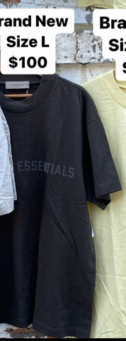 Essentials Black T-Shirt Sz L