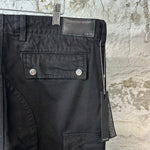 Amiri Cargo Kick Flare Black Denim Sz 34