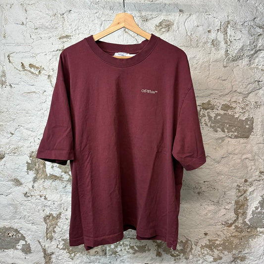 Off White Moon X T-shirt Maroon Sz XXL