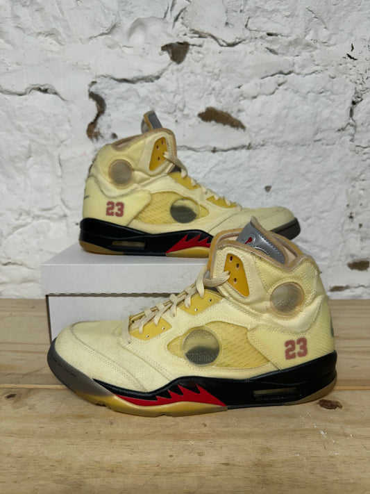 Air Jordan 5 Off White Sail Sz 13