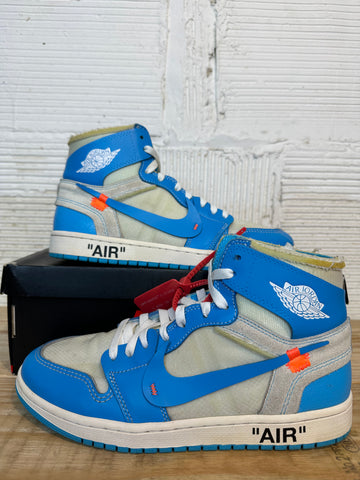 Air Jordan 1 High Off-White University Blue Sz 10