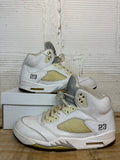 Air Jordan 5 White Metallic Sz 10