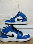 Air Jordan 1 Mid White Signal Blue Sz 5Y