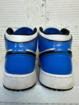 Air Jordan 1 Mid White Signal Blue Sz 5Y