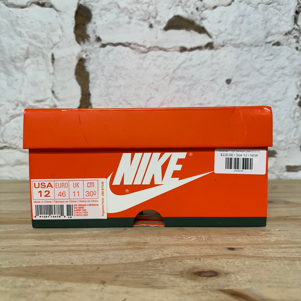 Air Jordan 1 High Gatorade Cyber Sz 12 DS