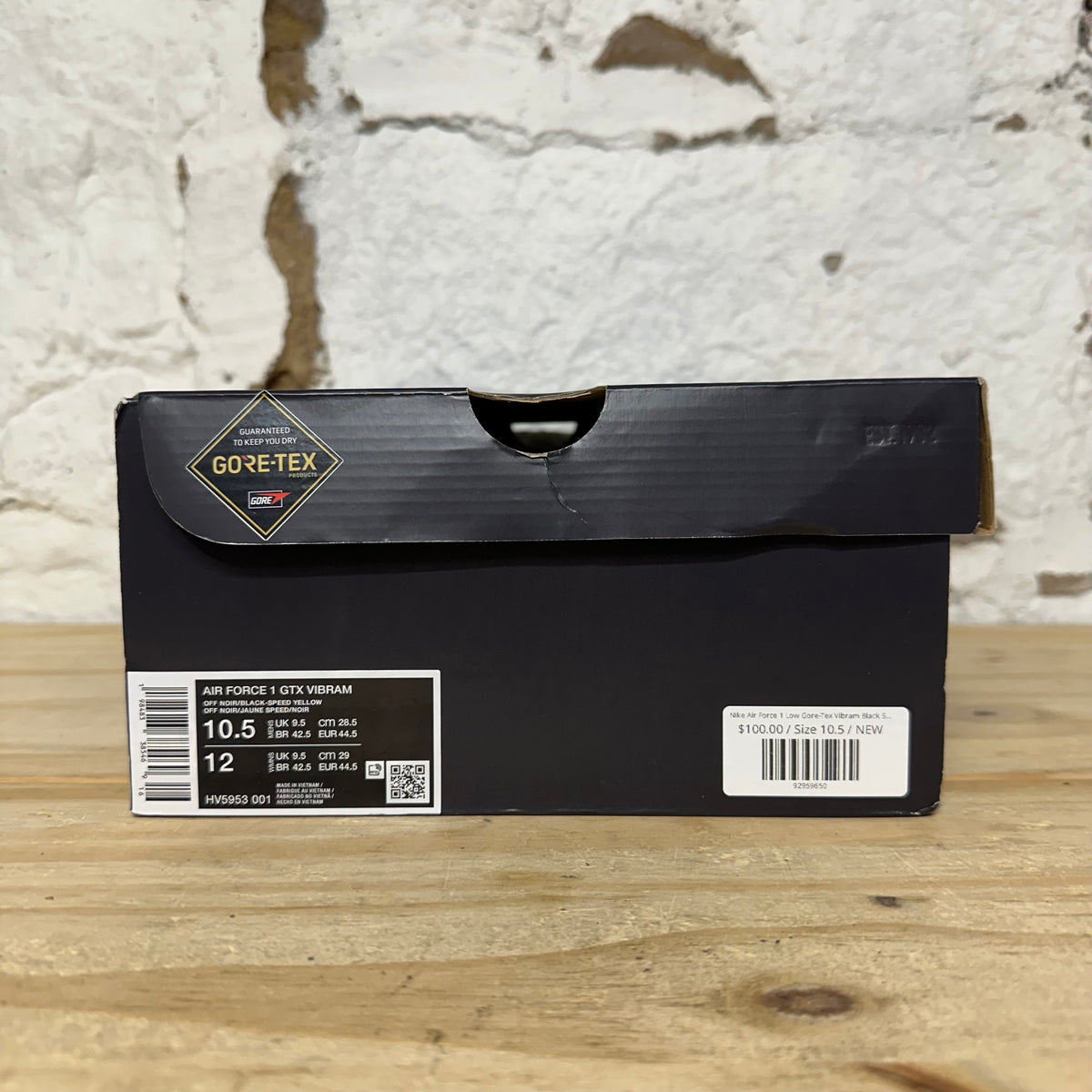 Nike Air Force 1 Low Gore-Tex Vibram Black Sz 10.5 DS