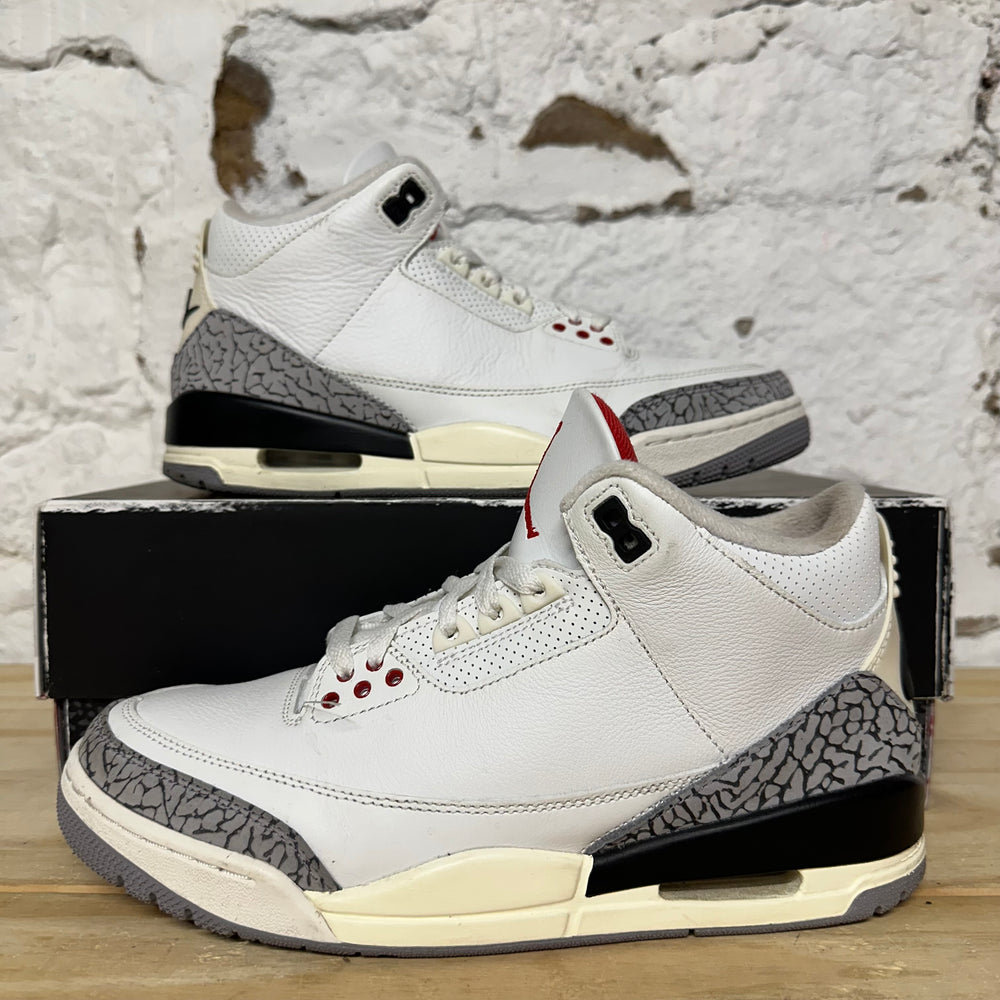 Air Jordan 3 White Cement Reimagined Sz 8.5