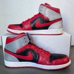 Air Jordan 1 Mid Fire Red Cement Sz 11