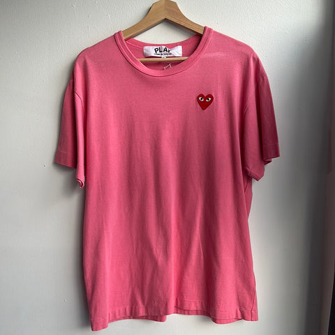 CDG Pink T-Shirt Sz XL