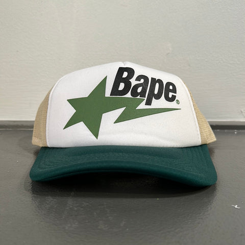 Bape Green Trucker Hat